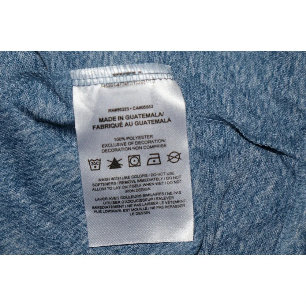 Nike Dri-FIT Gym Workout Shirt Women XXL Blue Heathered Activewear Polyester